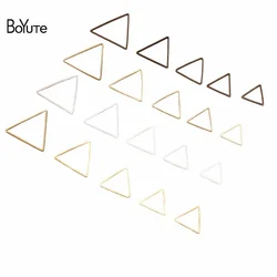 BoYuTe (100 Pieces /Lot) 15-17-20-24-29MM Metal Brass Geometric Triangle Connector Jump Rings DIY Jewelry Materials