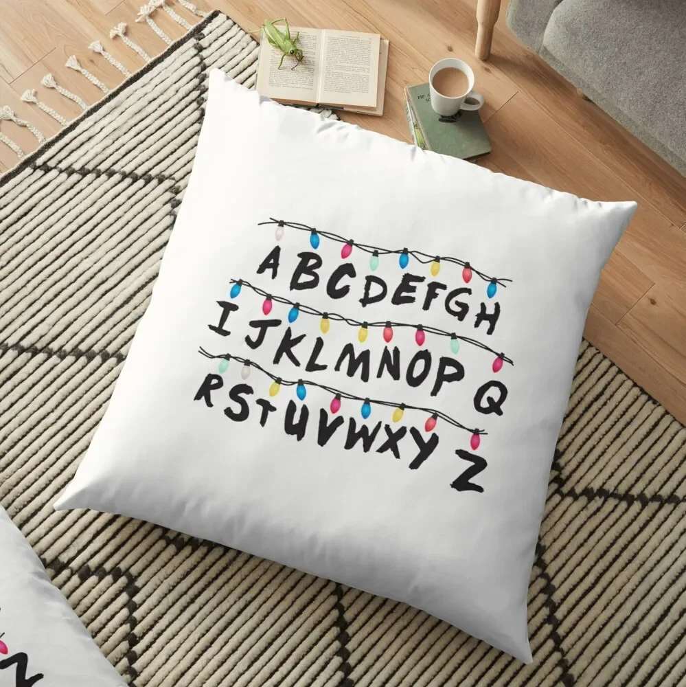 Letter Printed Pillowcase Custom Square Pillowcase Zipper Cartoon Home Textile Pillow