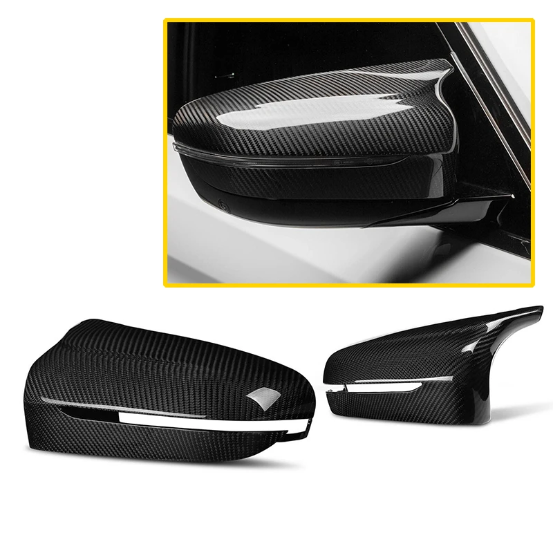 Hot Sales Carbon Fiber+ABS Material Side view Replacement OEM style Mirror Cover For BMW M5 F90/M8 F91 F92 F93 2018+ LHD