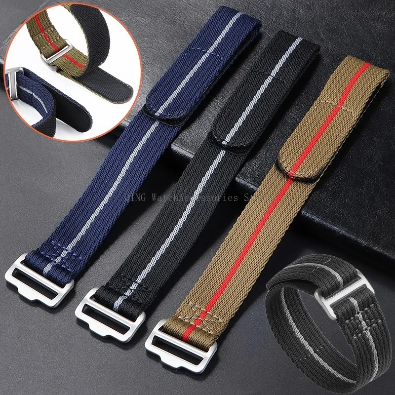 Smartwatch Band Nylon Military Straps 20mm 22mm Women Men Canvas Bracelet Universal Sports Wristband Wristbelt Watch Accessories