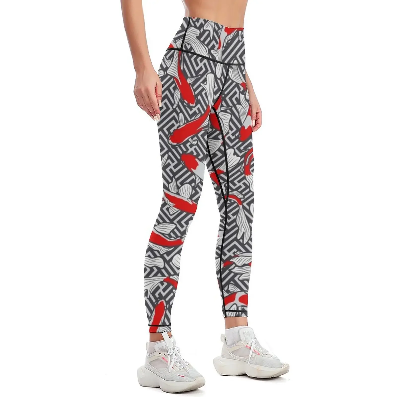 Koi Fish Pond Pattern Leggings legings for fitness leggins push up woman Sports pants woman sports shirts gym Womens Leggings