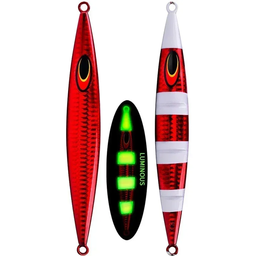 NONE 200g Lange Casting Langsam Sinkende Angeln Lockt Jigging Harte Wobbler Künstliche Köder Leuchtende Vertikale Angeln Locken Angeln Jig 4
