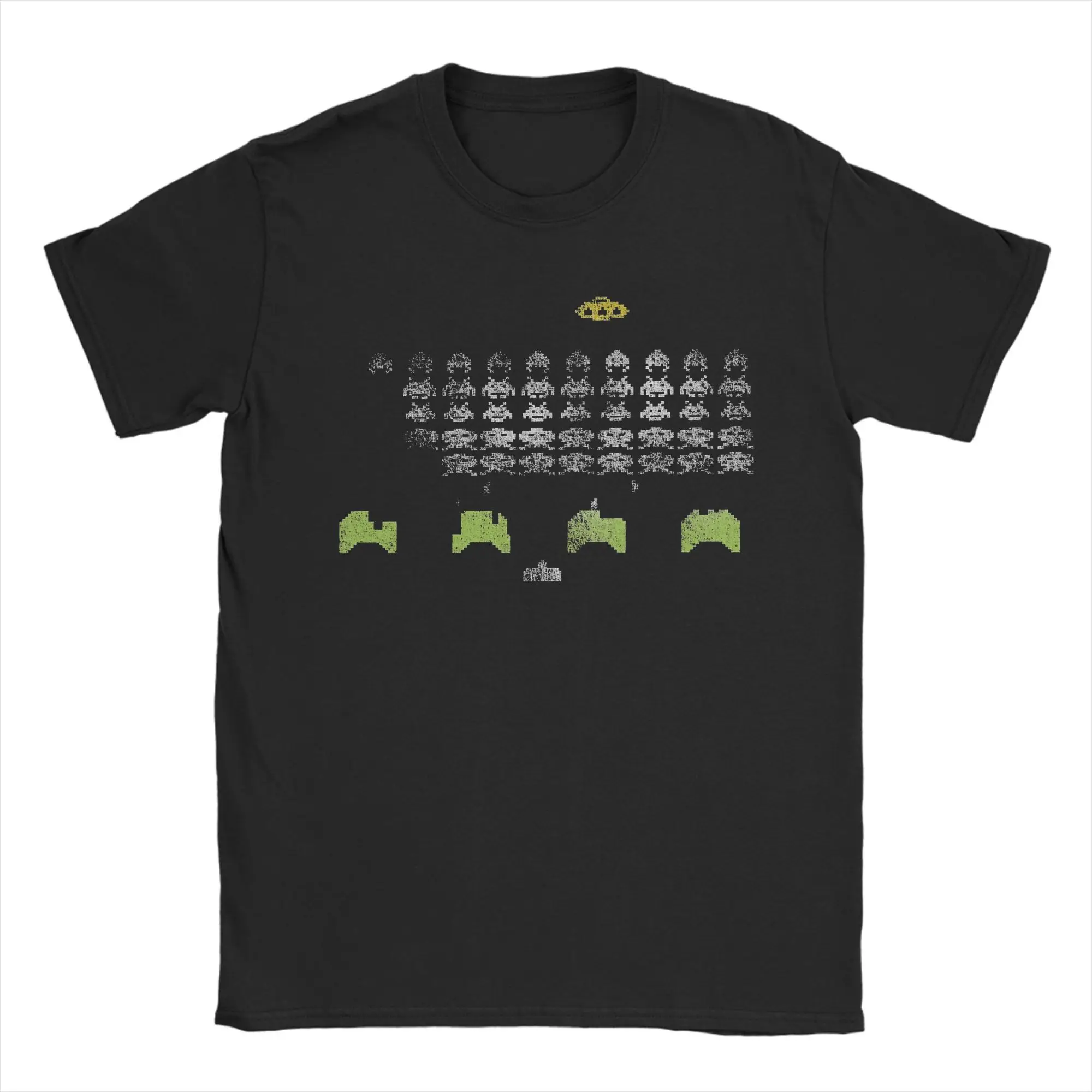 

Humor Space Invaders T-Shirt for Men Crew Neck Cotton T Shirt Short Sleeve Tee Shirt New Arrival Clothes