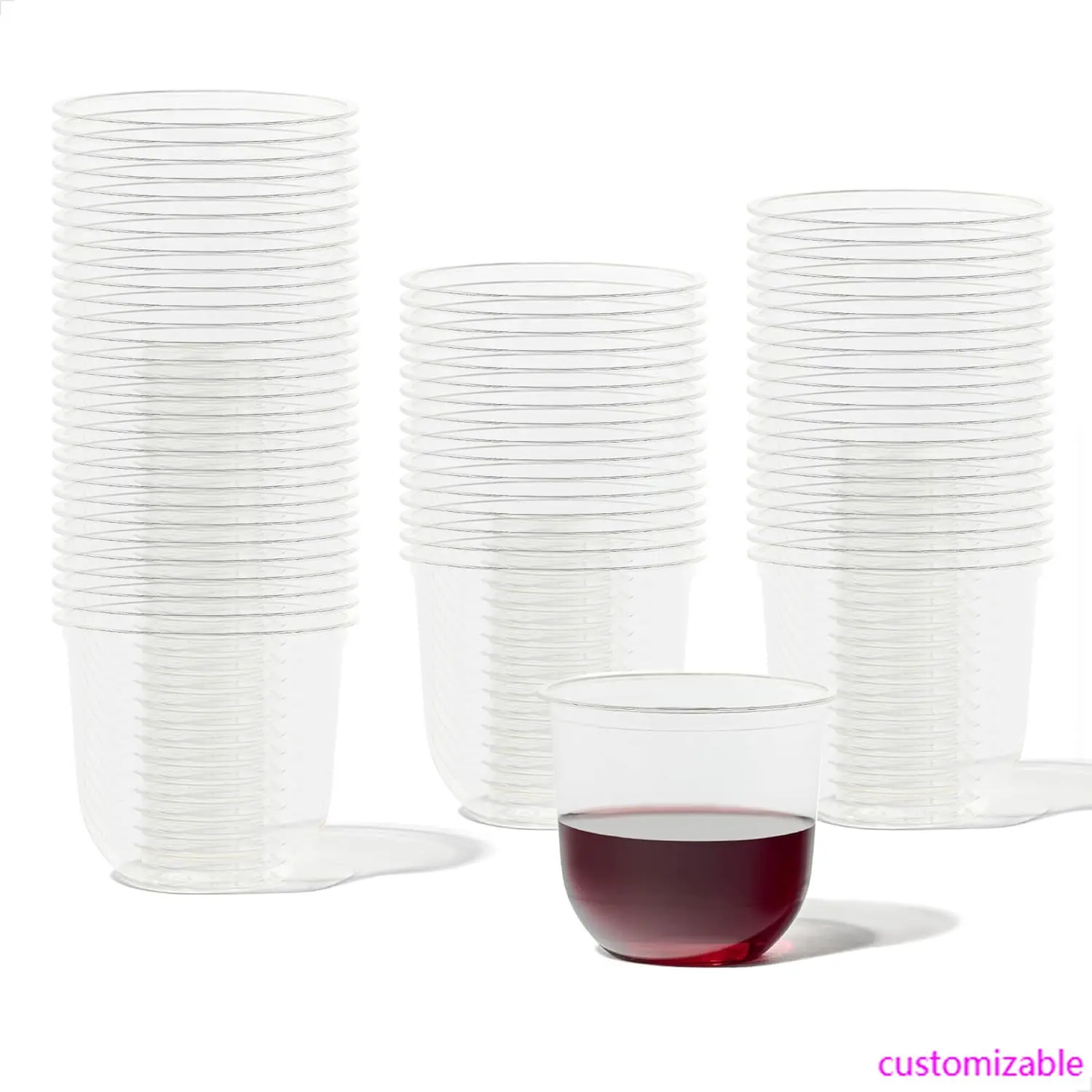 

NATURAL Arc - Plant Based Cups 12 oz - Plastic Alternative Cups for Parties, Bachelorettes, Weddings - Recyclable Clear Cold