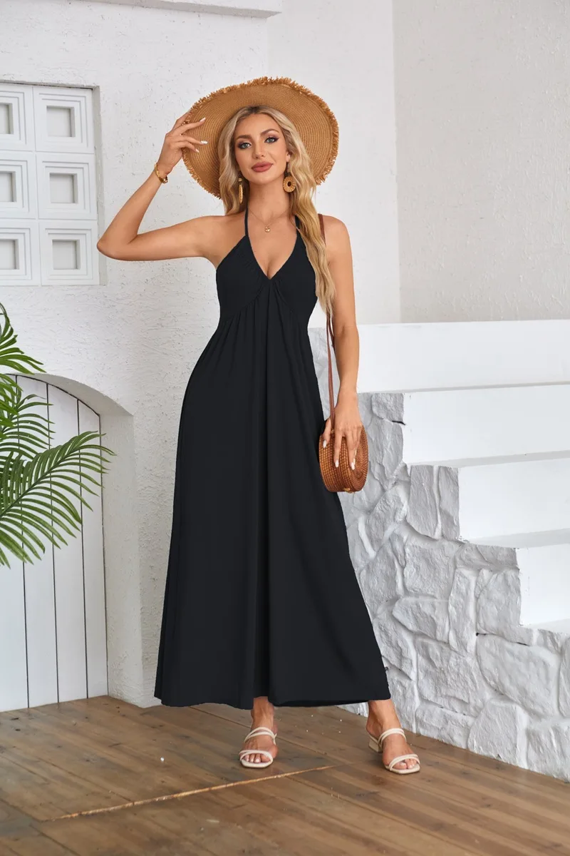 summer maxi dresses for women Women's Summer Floral One Shoulder Maxi Dress Knot Ruffle Boho Beach V –  Divahotcouture main image 1