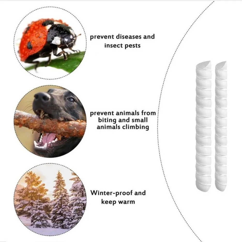 

Practical 40cm Tree Bark Protector Plastic Spiral Tree Guard Flexible Tube Wraps Tree Trunk Protector Rodent Control