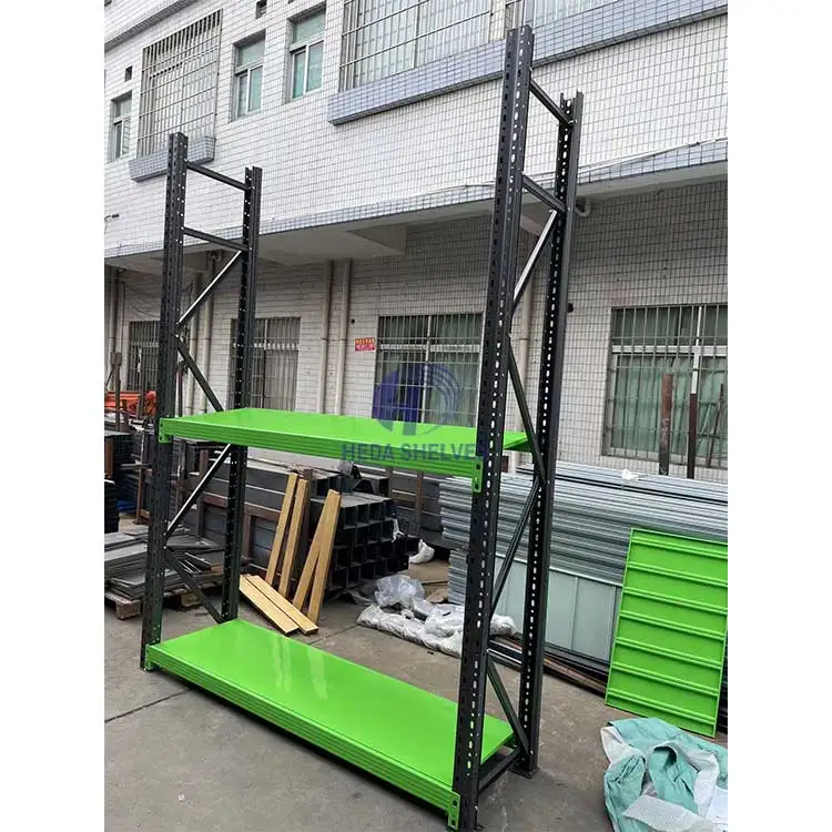Custom Heavy Shelving 300 Kg layer Garage Black 4 Tier Warehouse Storage Metal Stacking Shelf Rack Unit for Warehouse
