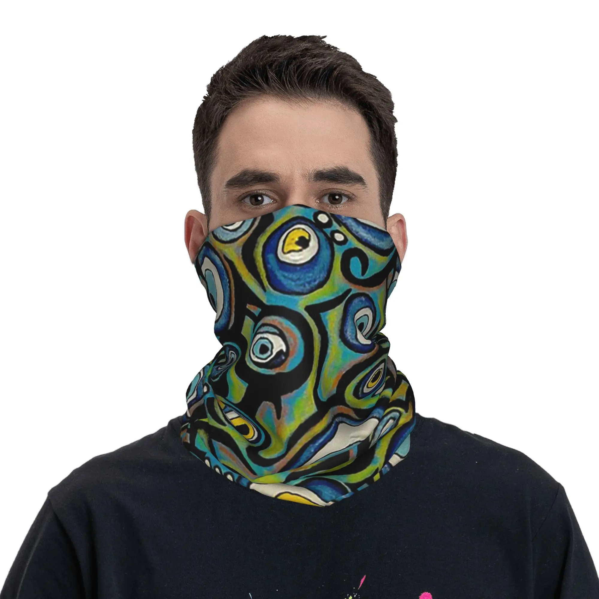 

Who's Watching Evil Eye Bandana Neck Cover Printed Wrap Mask Scarf Balaclava Hiking Fishing Unisex Adult Winter