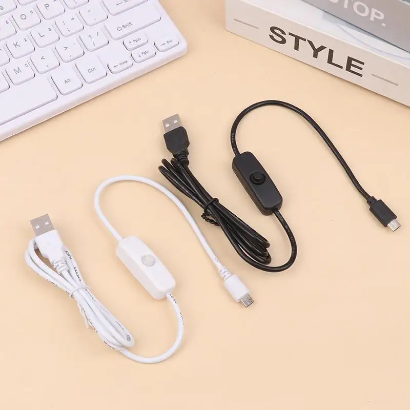 New USB Type-C Extension Cable with On/Off Switch for USB Lamp/USB Fan LED Strip/Bulb Light - Durable Data Sync Charging Cable