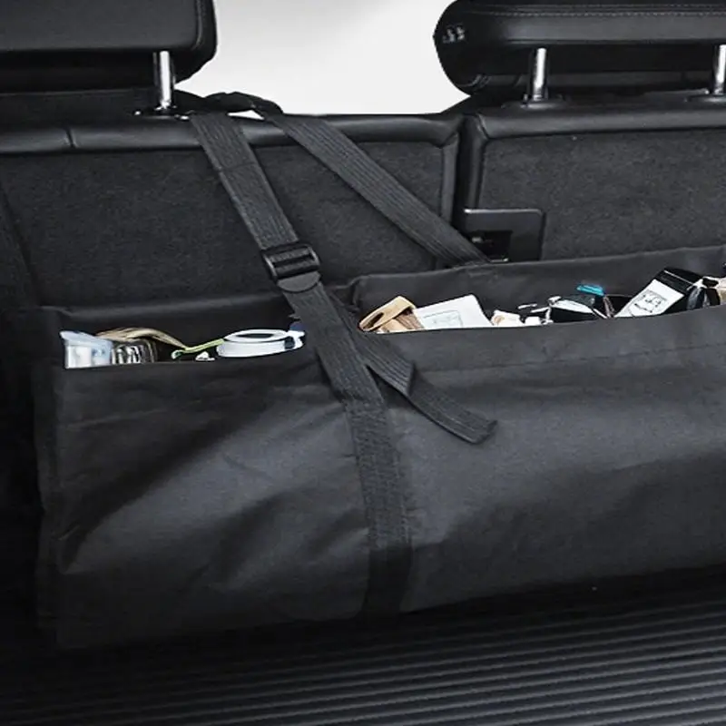High Capacity Car Trunk Organizer Oxford Backseat Storage Bag Net Multi-use Adjustable Seat Back Organizers Universal For Cars