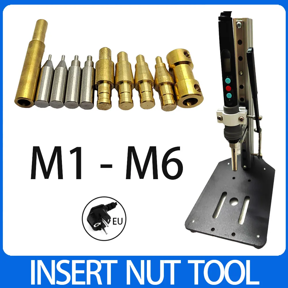 M2 M2.5 M3 M4 M5 M6 Threaded Nut Insertion Tool for Plastic & 3d Printing, Heat Set Insert Press Injection Molding Machine