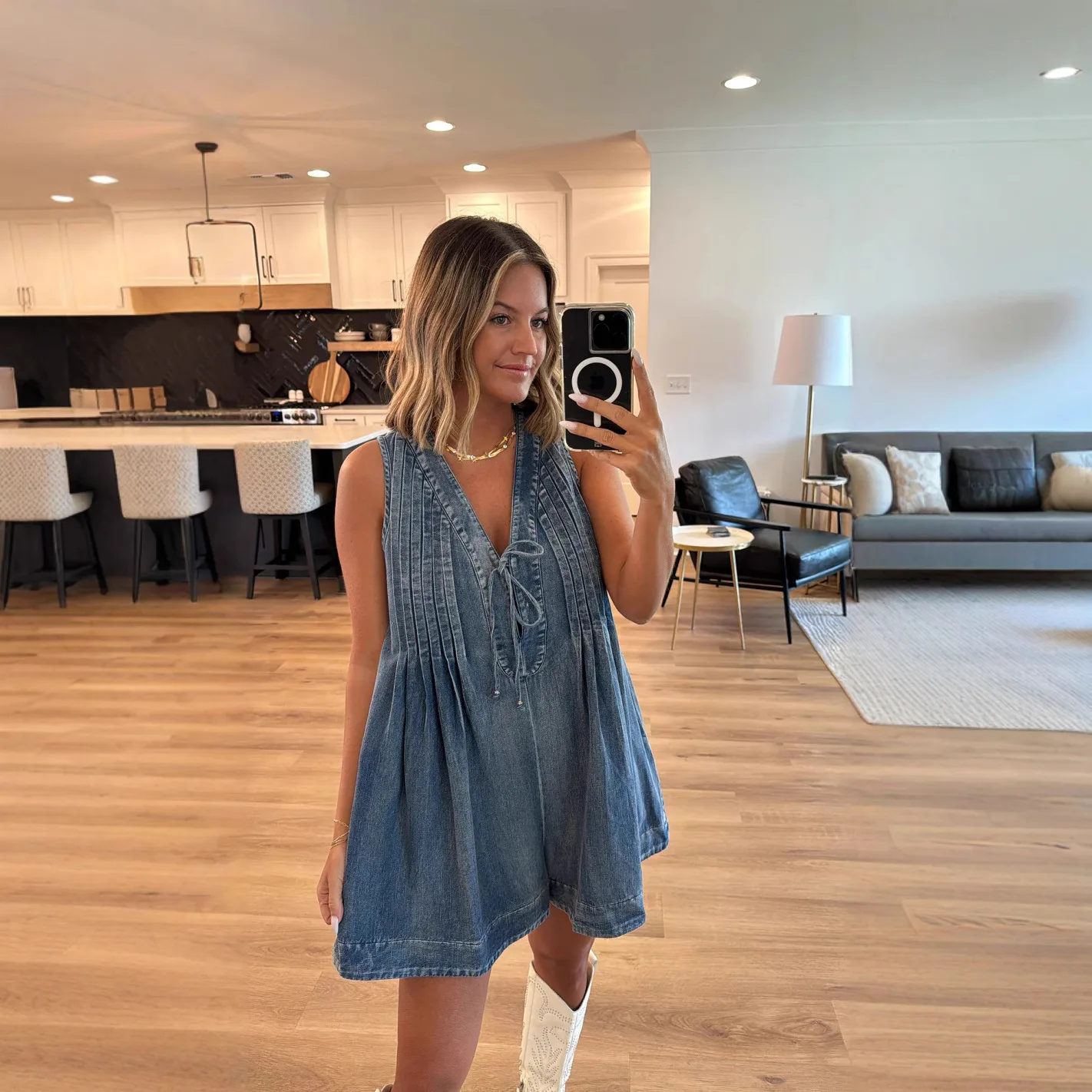 

Summer 2025 New Street Trendy Sleeveless Short Sleeved Shorts Cowboy Jumpsuit 9025