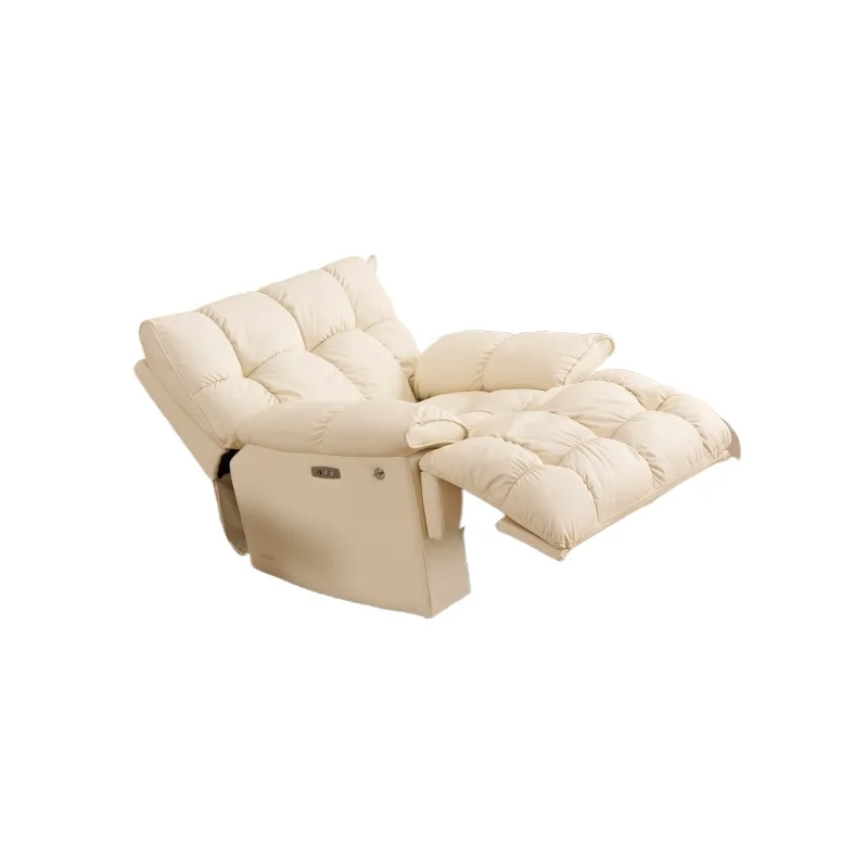 Electric single sofa living room multi-functional reclining and sleeping cloud sofa