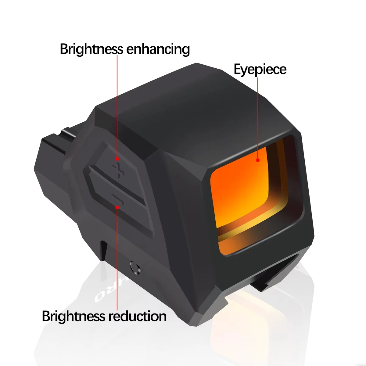 HRO Tactical Red Dot Sight 3 MOA HD Holographic Heavy Recoil Optics Red Dot Sight Motion Sensor Hunting Scopes 20mm Rail
