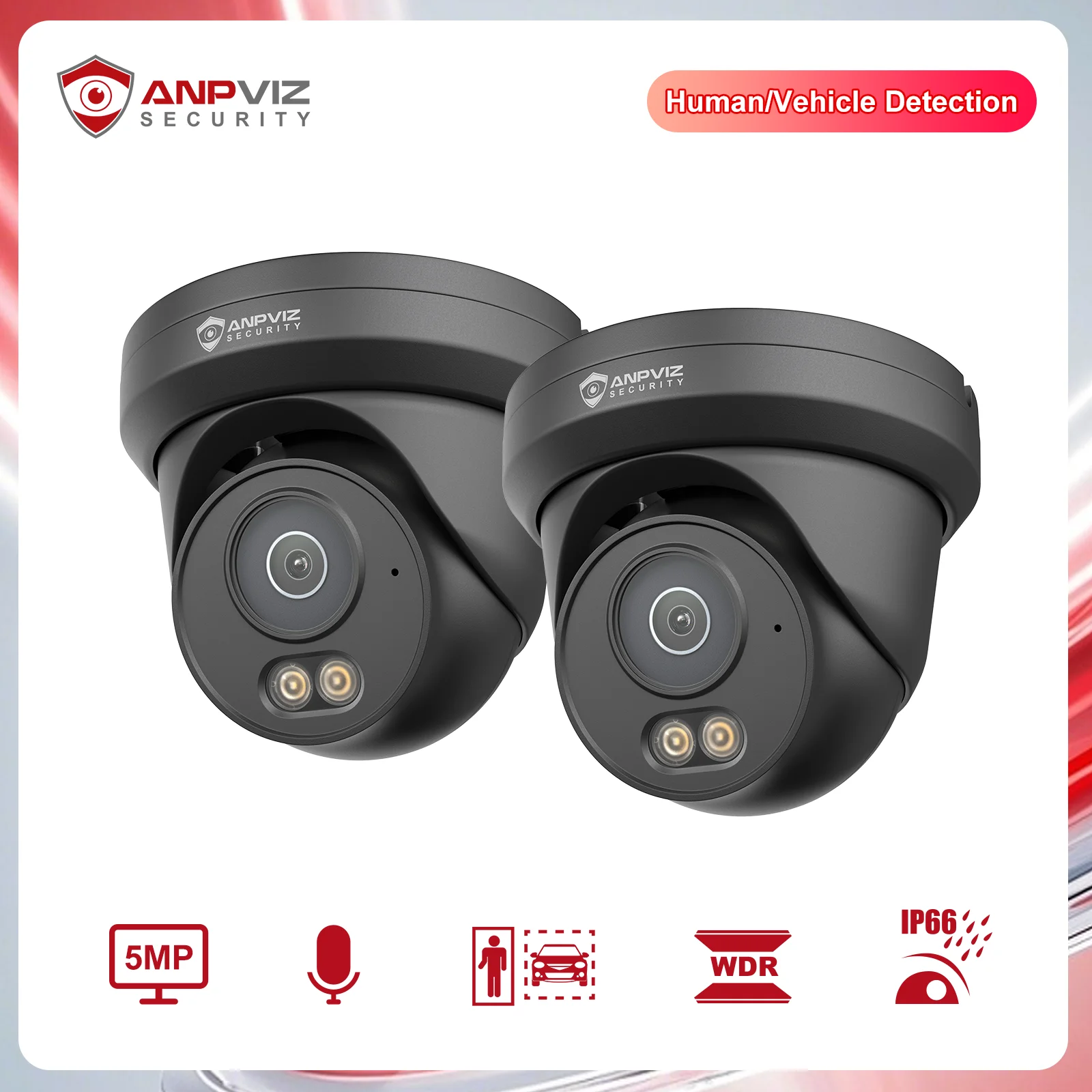 Anpviz 8MP Torentje POE IP Camera Smart Dual Light ColorVU CCTV Video Outdoor IP66 H.265 Audio Bewegingsdetectie 2.0 (5MP GEEN APP)