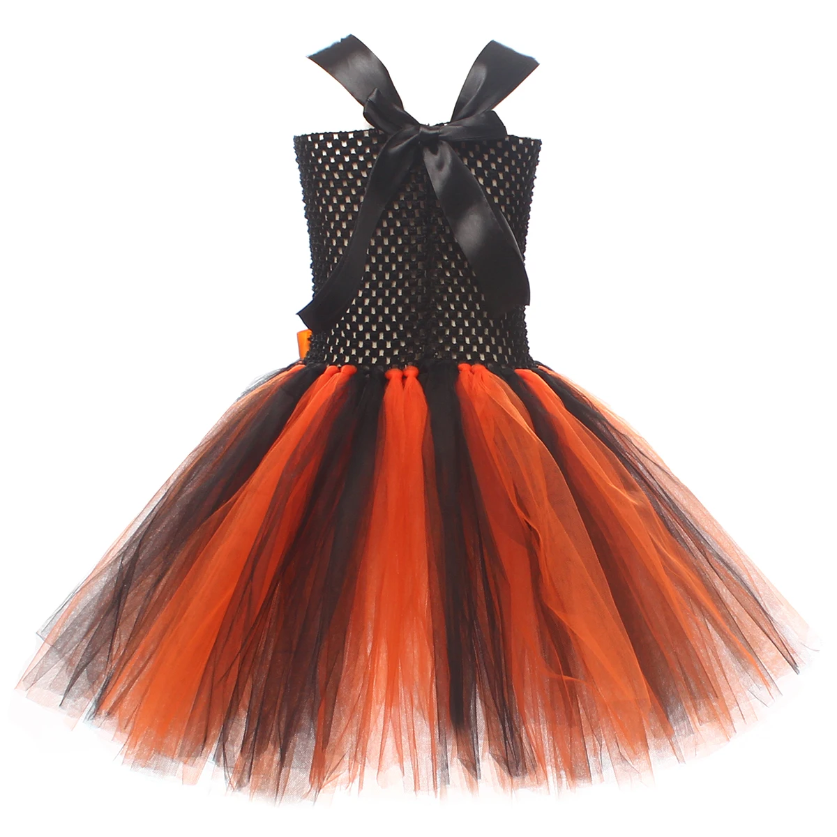 Girls Halloween Pumpkin Tutu Dress for Kids Wicked Witch Jack O Lantern Face Costume Girls Trick 'r Treat Carnival Party Dress image 5