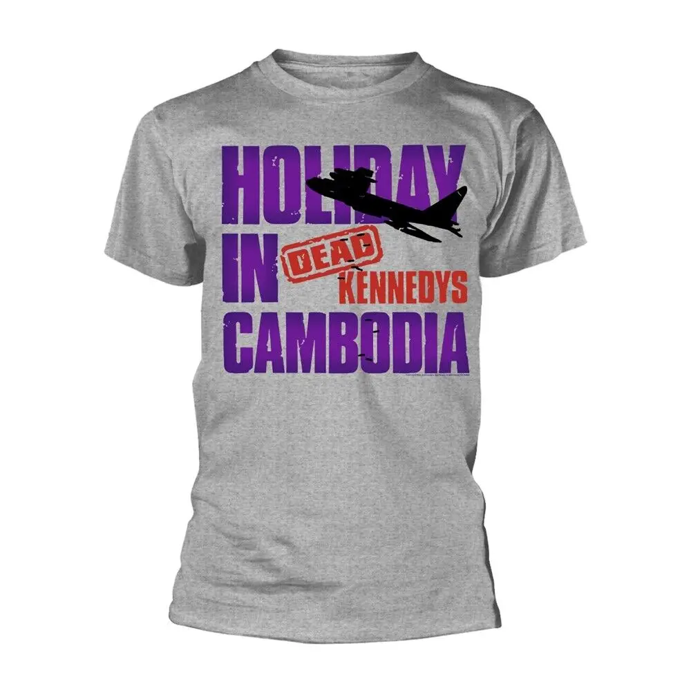 DEAD KENNEDYS - HOLIDAY IN CAMBODIA 2 GREY T-Shirt XX-Large   T-shirts for Tees  tops Unisex Summer Short Sleeve