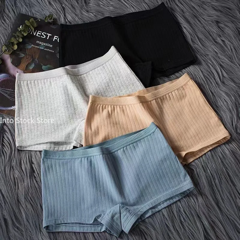 Women Boxers Underwear Cotton Ladies Safety Pants Female Seamless Underpants Solid Cozy Boyshorts sexy lingerie image 4