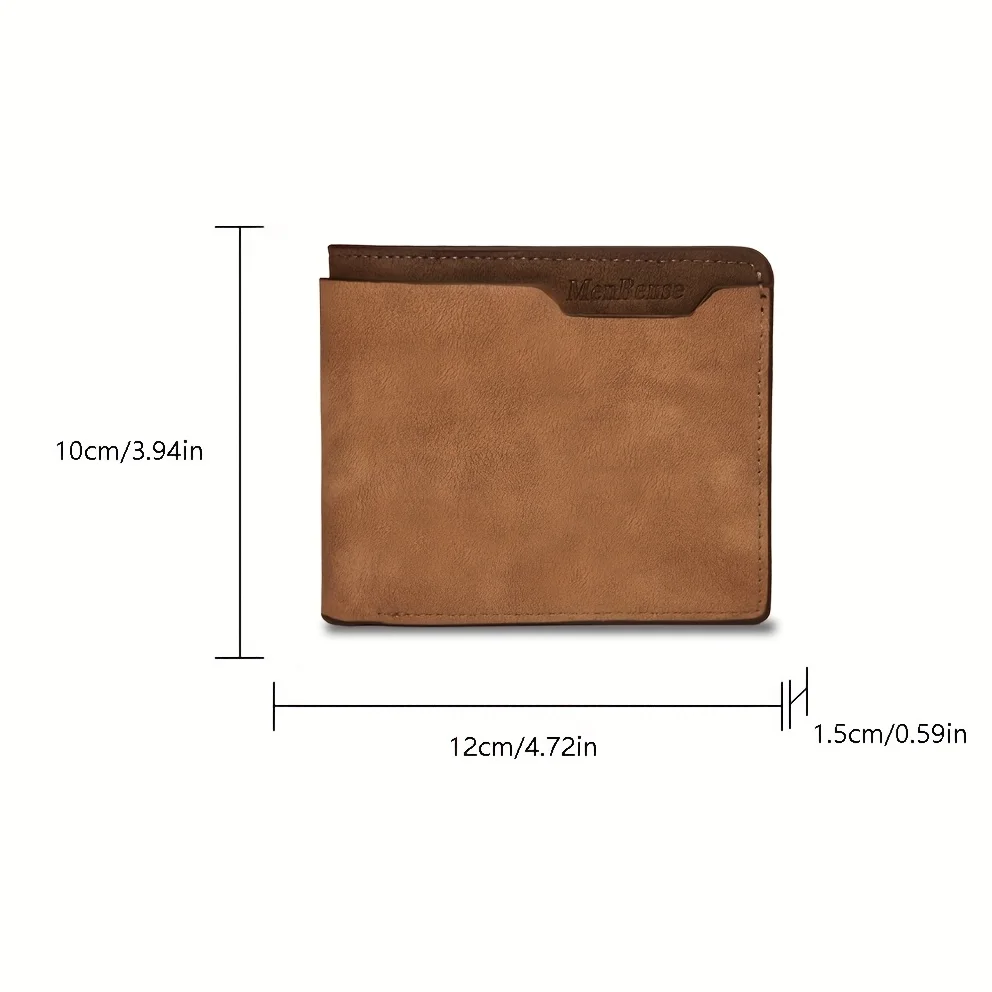 Customized Name Luxury Male Short Wallet Name Engraved High Quality Men Slim Card Holder Brand Purse Exclusive Father's Day Gift - view 6