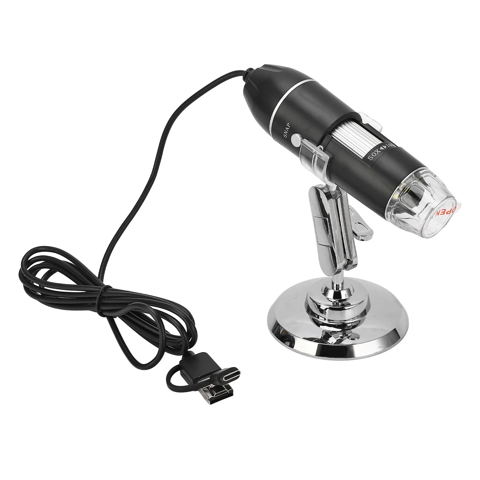 3 in 1 Digital Microscope USB Port HD 1600X Wired Handheld Portable Magnification Microscope for IOS