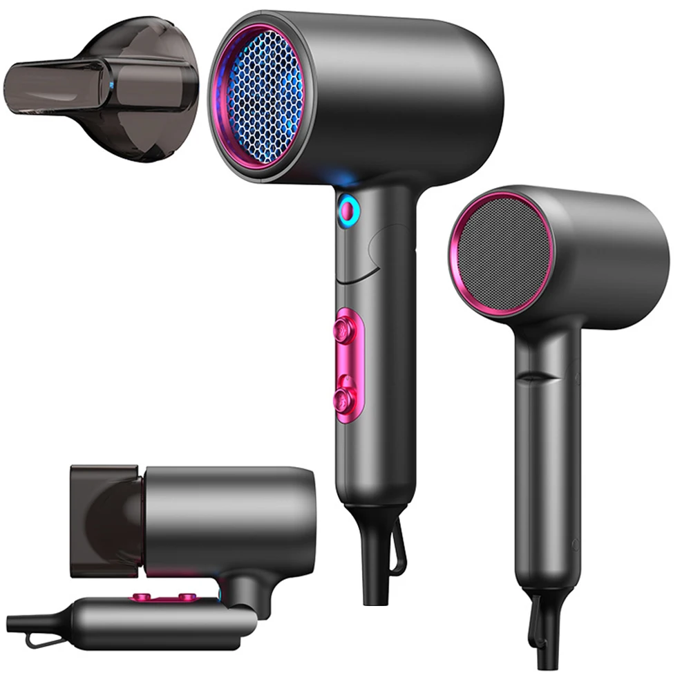 Hair Dryer Portable Travel Hairdryer Professional Ionic Blow Dryer for Fast Drying Low Noise & Thermo-Control