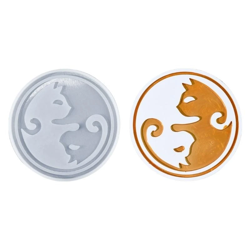 

652F Silicone Animal Themed Casting Mold Easy to Use Cup Mat Mould Table Decoration Crafting Moulds Jewelry Tool