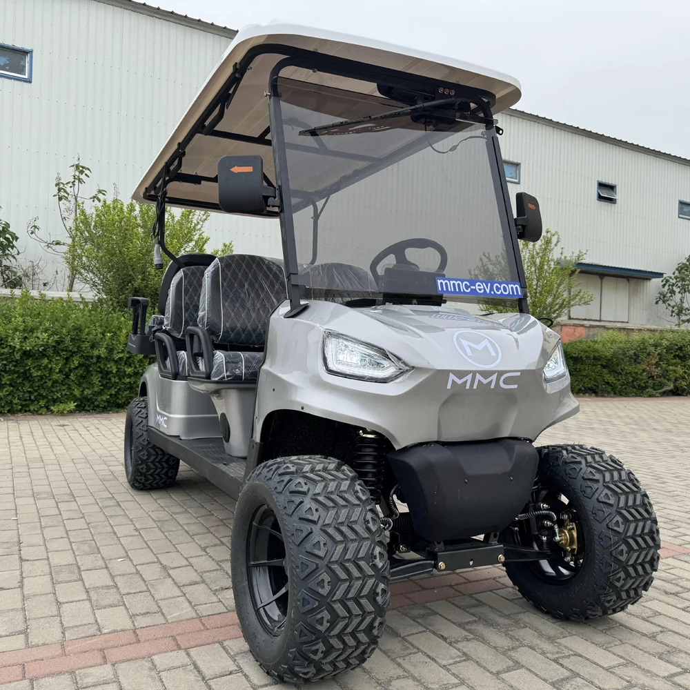 2024 New Lithium Battery Electric Golf Cart 4 Seats 48/72V 7000W AC Motor Solar Electric Four Wheel Golf Cart with Folding Seats