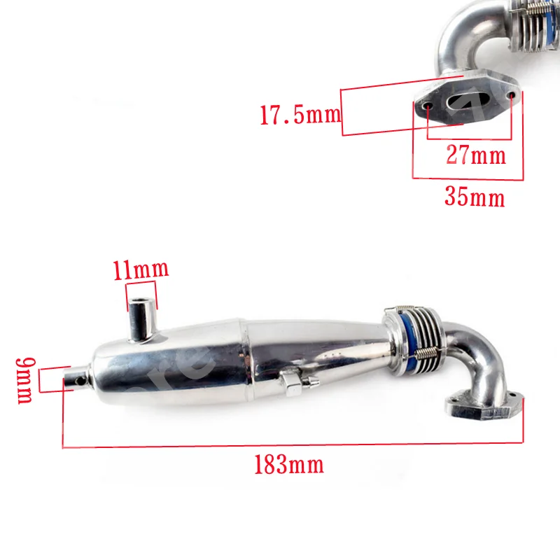 1 Set 102009 Thicken Exhaust Pipe HSP Baja Engine Parts Upgrade 02124 For 1/10 Scale Models Nitro RC Car