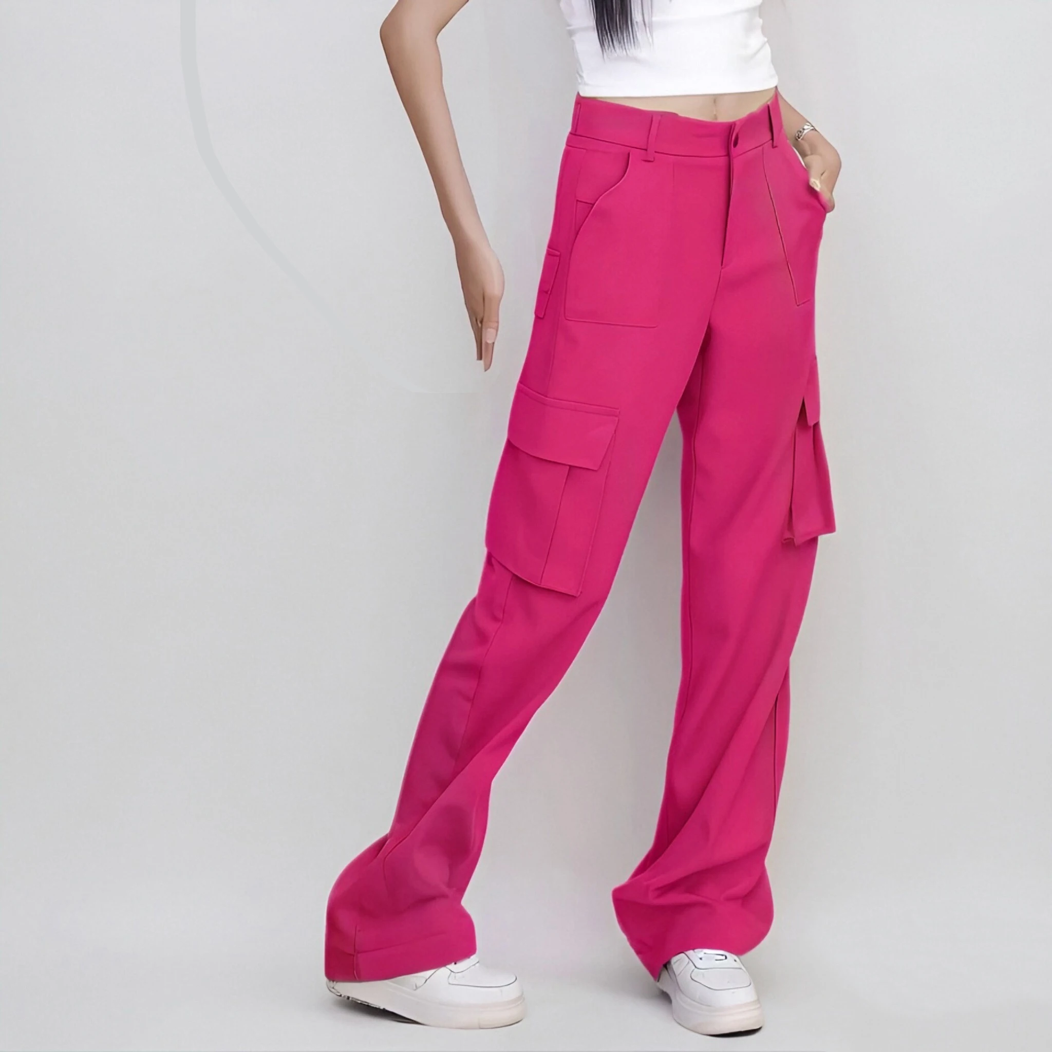 

Y2K Parachute Pants Women Harajuku Streetwear Wide Leg Baggy Sweatpants Female Vintage Hip Hop Joggers Cargo Trousers