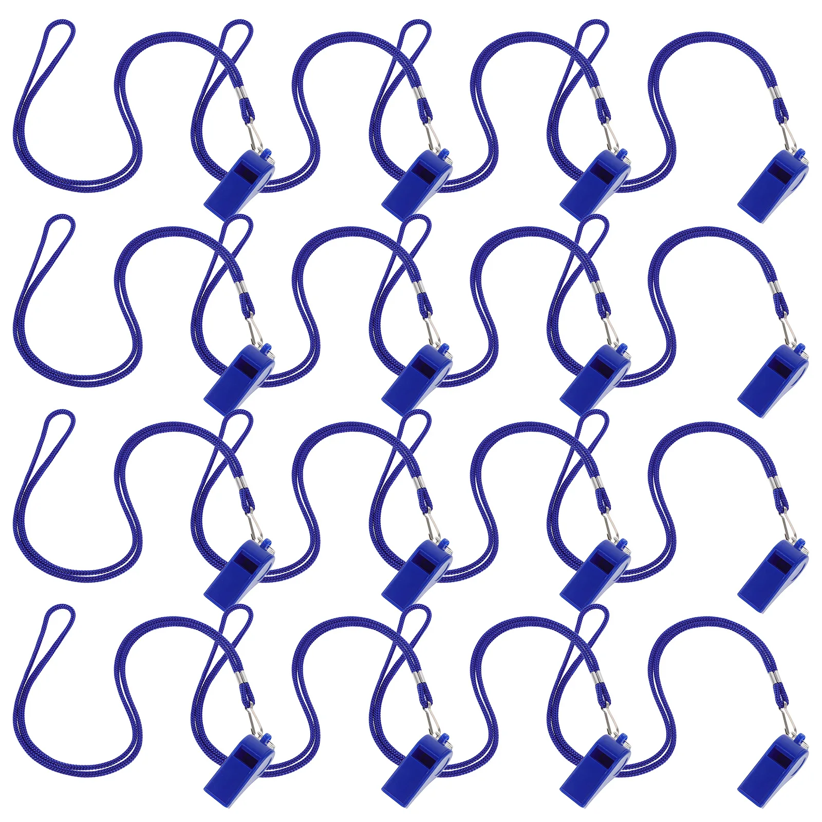 

36 Pcs Outdoor Survival Whistle Plastic Whistles Emergency with Lanyard Football Handheld for Sports Basketball Women