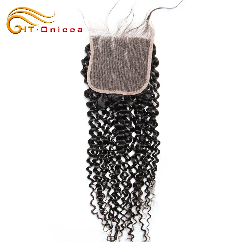 4X4 Kinky Curly Lace Closure Human Hair