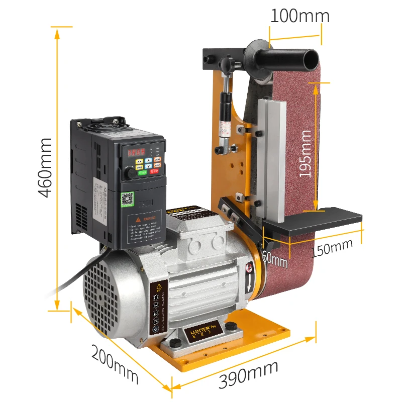 

HotLUXTER Belt Sander 100x914mm 1500W Grinding Machine Bench Grinder Sander