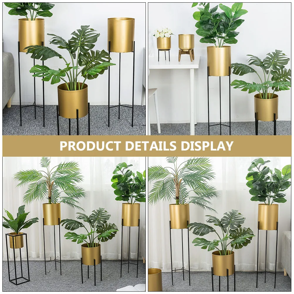 

Iron Vase Nordic Style Flower Arrangement Container Craft nament Living Room Bedroom Decor Plant Rack Golden Color Durability
