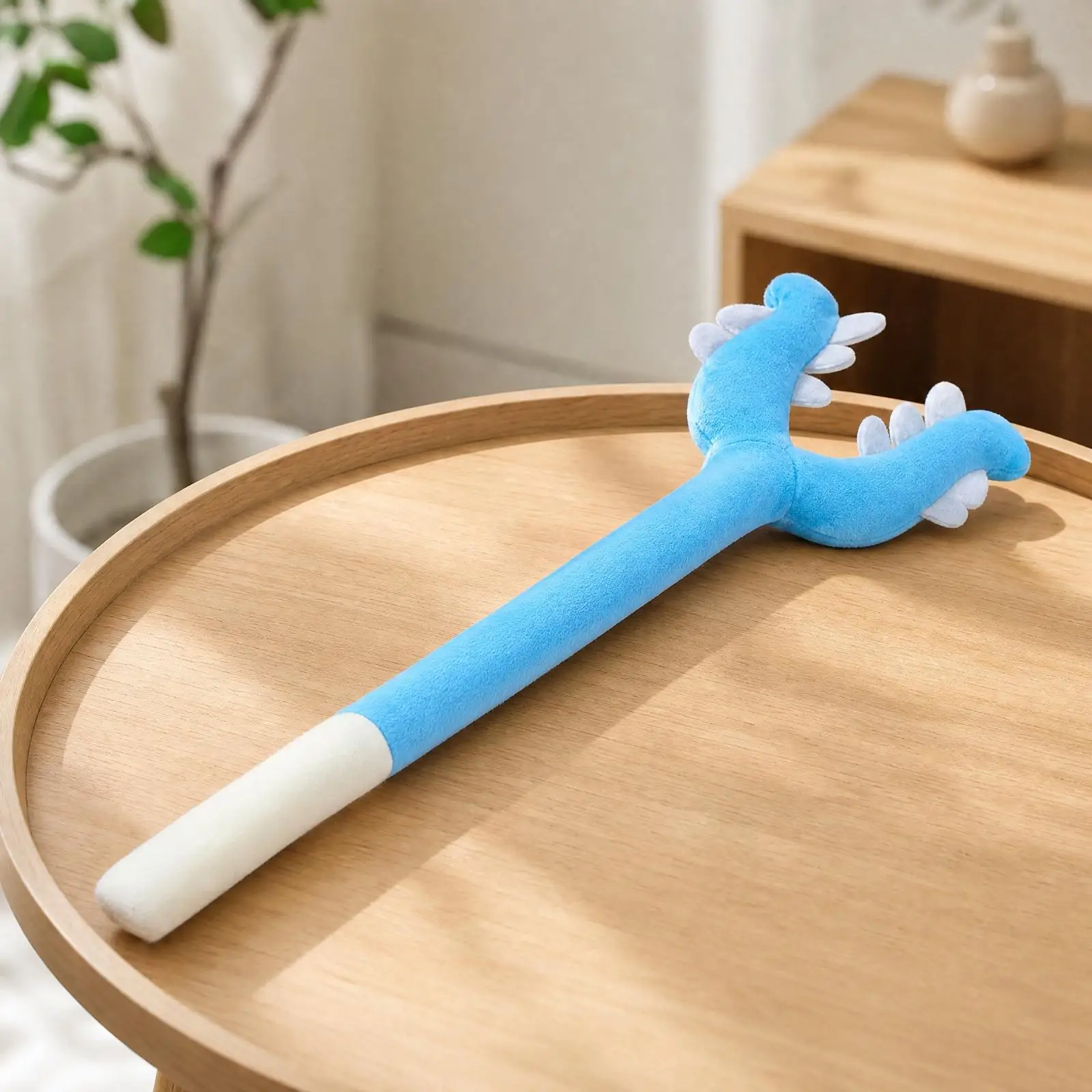 Lightweight Plush Cat Wand Toy with Y Shaped Fork for Engaging Pet Playtime and Active Fun