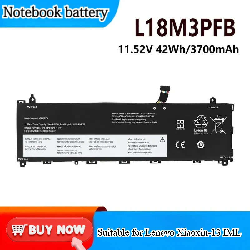 for Lenovo Xiaoxin-13IML 2019 2020 S340-13 L18C3PF8 L18M3PFB Battery Replacement