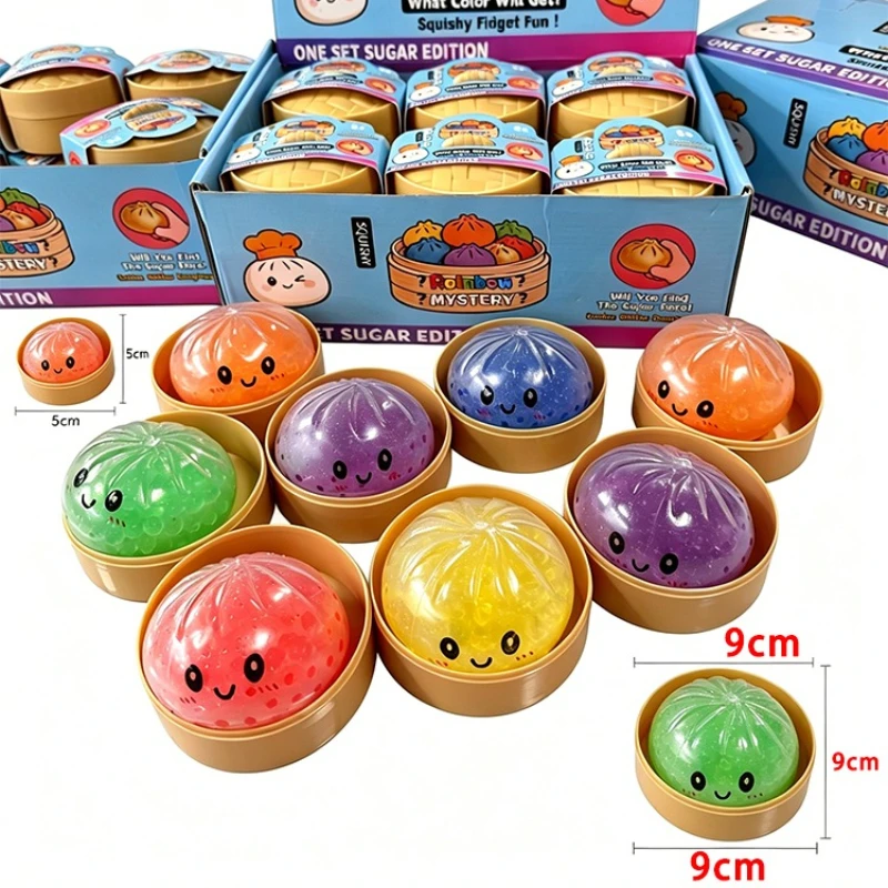Blind box Colorful Simulated Dumpling Squishy Relaxing Relieve Anxiety Antistress Enhance Happiness Rebound Squeeze Reliever Toy