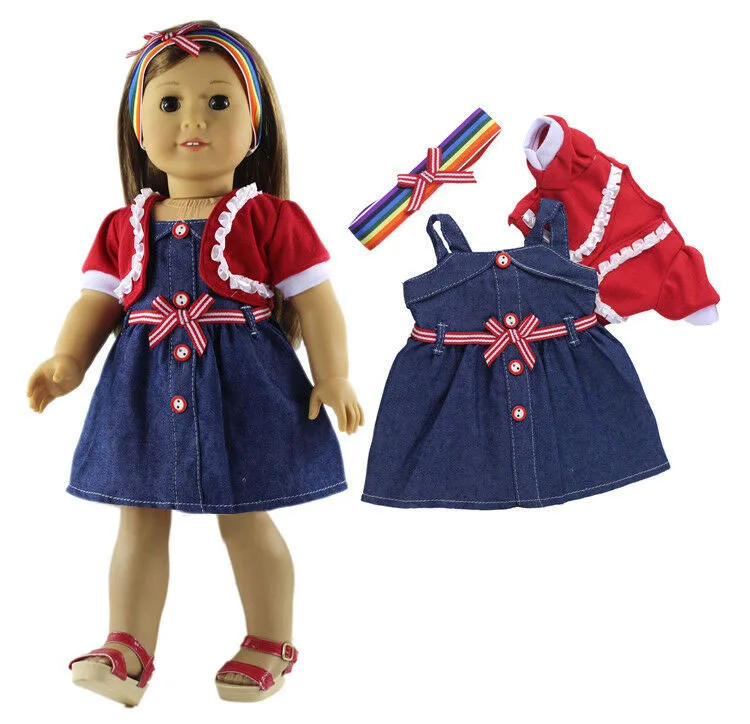 1 Set schöne Freizeitkleidung Puppenkleidung für 18-Zoll-amerikanische Puppen Viele Stile zur Auswahl A90 – Detail 14