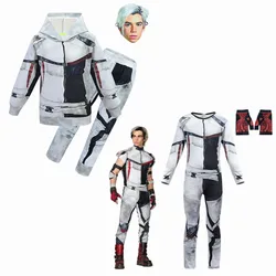 Purim Adult/Kids Descendants 3 Carlos Gil Jumpsuit Wig Cosplay Costume Polyester 3D Printed Halloween Costumes For Children