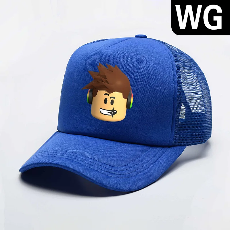 لعبة Roblox الأطفال قبعة بيسبول الكبار الكرتون أنيمي الشكل طباعة قبعة صبي فتاة الصيف تنفس طفل قبعة الهيب هوب صافي قبعة هدية #3