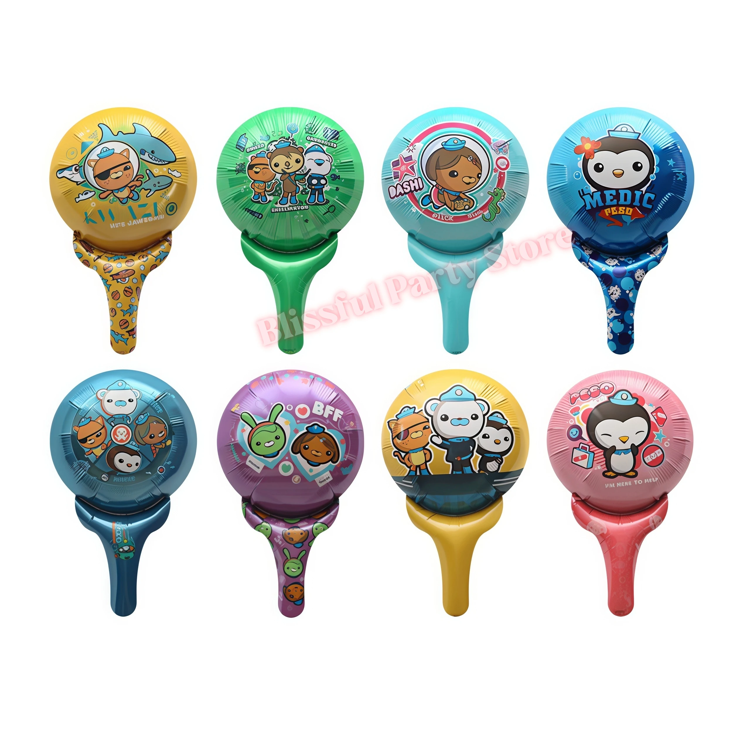 O-Octonauts Kinder Geburtstagsparty Dekoration Aluminiumfolie Ballon Kapitän Pirat Pinguin Peso Globos Baby Shower Deko Zubehör – Detail 11