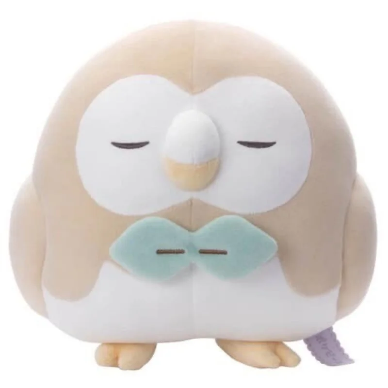 

Japanese Version TAKARA TOMY Genuine Pokemon PokePeace Goodnight Rowlet Plush Dolls Pillow Cute Soft Birthday Christmas Gift