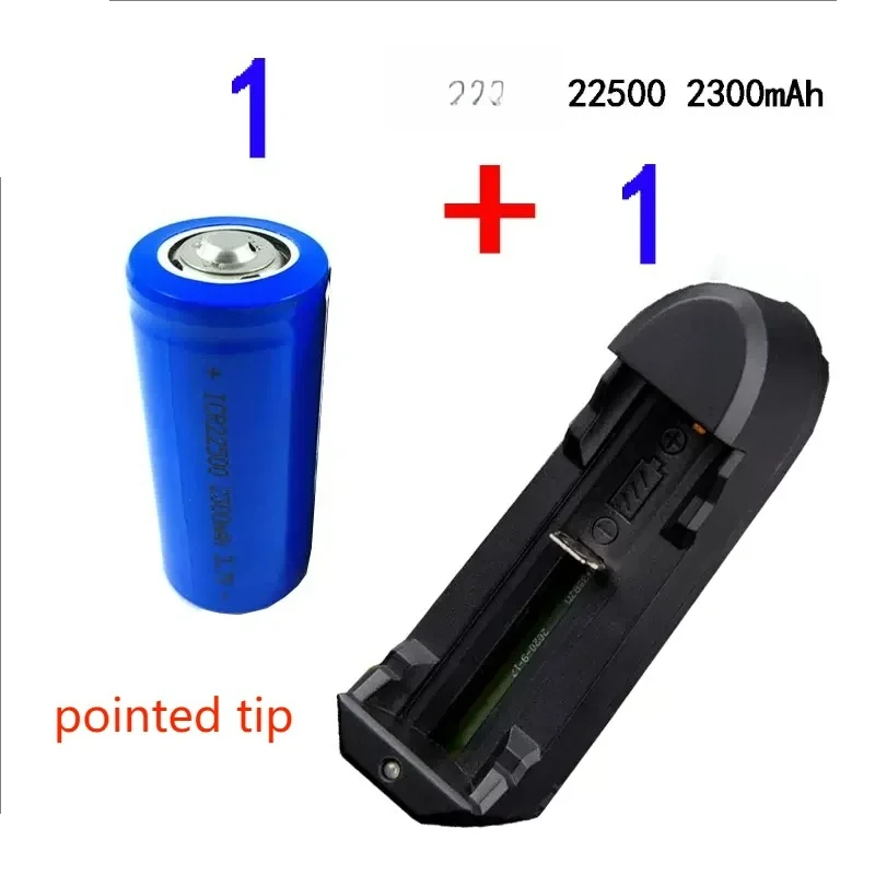 

22500 3.7V for Lithium Battery + Charger ICR22500 Replaces 3 AAA Dry Batteries for Natural Gas Flashlight