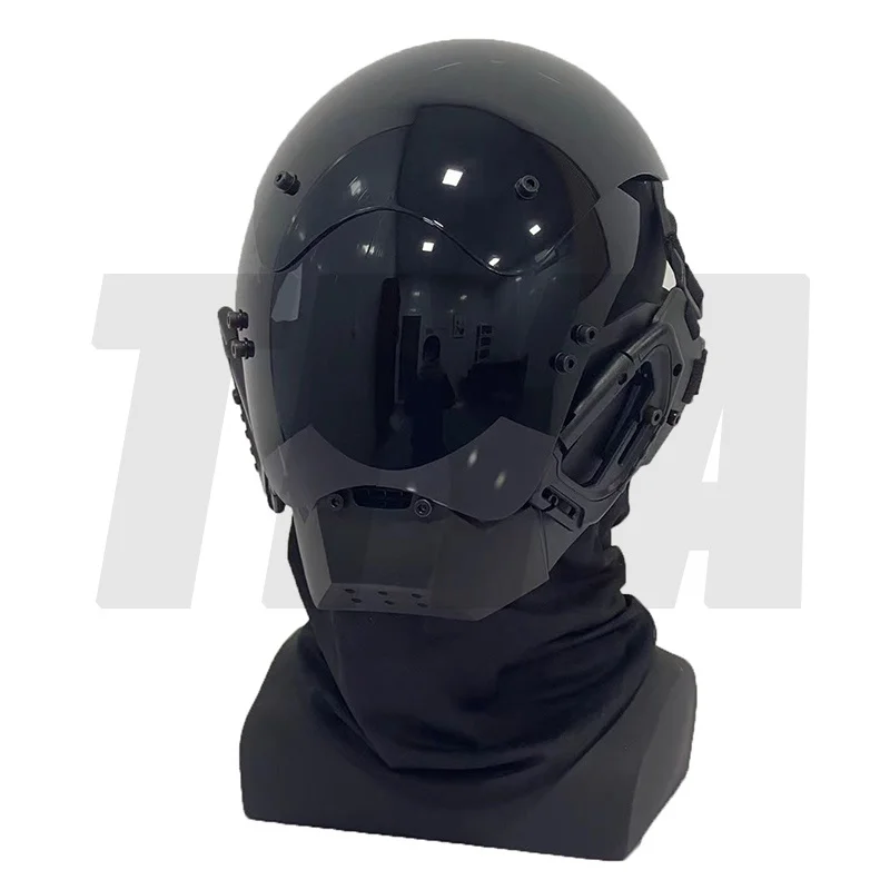 2024 Cyberpunk Mask cos is selling punk-style mechanical masks and giving headsets are cool and cheap