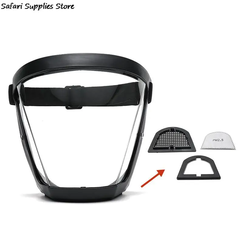 Full Face Shield Kitchen Transparent Shield Home Oil-splash Proof Eye Facial Anti-fog Head Cover Safety Glasses