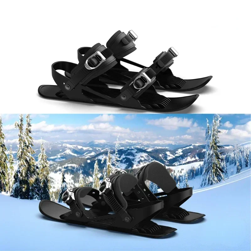 New Suitable For Outdoor Sports Ski Snowboard Snowboard Mini Snow Skates 1 Pair Unisex Winter Ski Skates