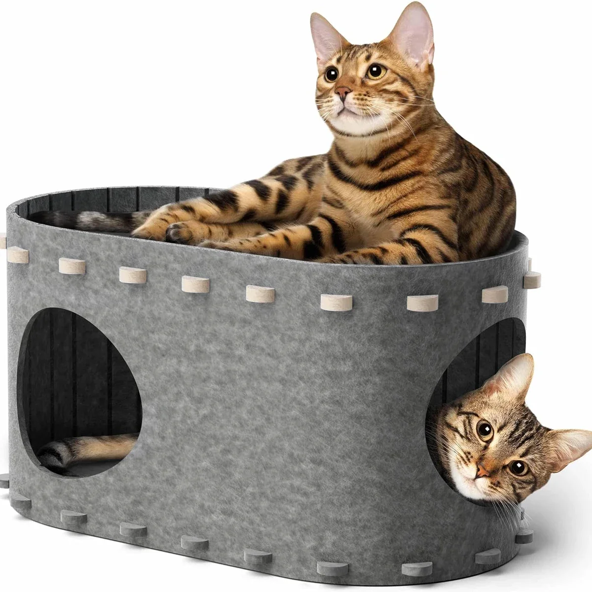 

Double Layered Pet Cages Houses Cute Modern Cat Condo Kitten Cube Cave Small Pet For Rat Small Animal Soft Comfort Indoor Cats