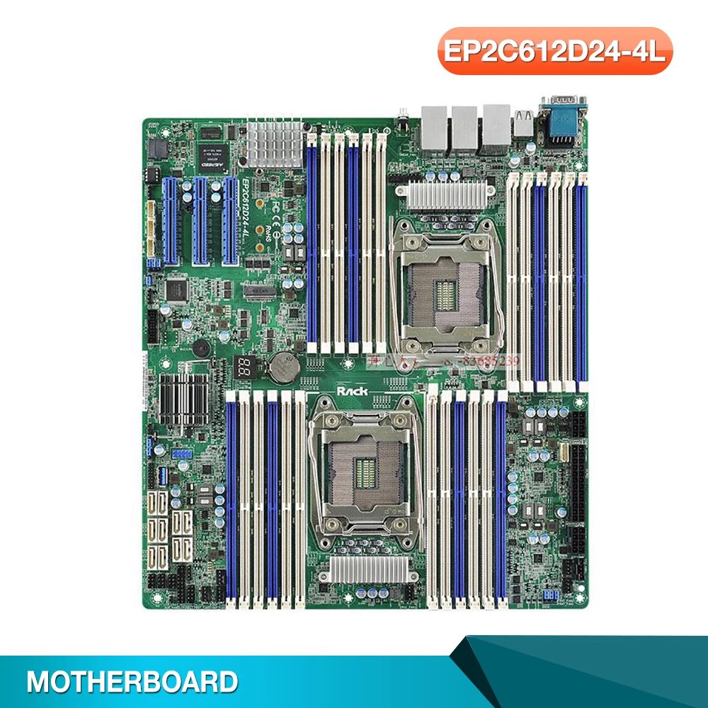 

Server Motherboard For EP2C612D24-4L For ASROCK LGA 2011 C612 R3 Support E5-2600 V3 V4