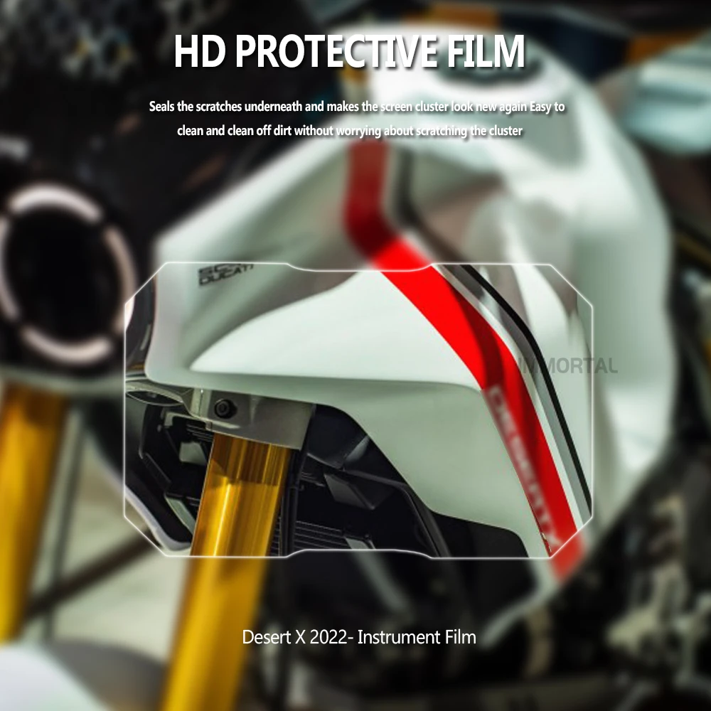 Motorcycle Accessories Waterproof Scratch Cluster Screen Dashboard Protection Instrument Film for Ducati Desert X DesertX 2022