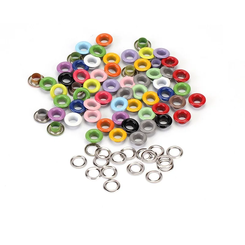 4/4.5mm Multicolor Eyelets Grommet Metal Ring With Washer For Scrapbooking Shoes Belt Cap Bag Tags Clothes DIY Leathercraft