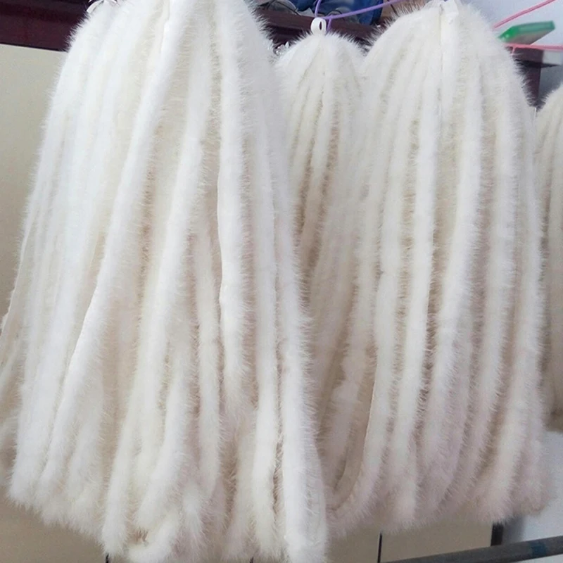 Ruban de coupe en vraie fourrure de vison, 1 mètre, pour vêtements, bord de capot, chaussures, bricolage, accessoires de vêtements de couture
